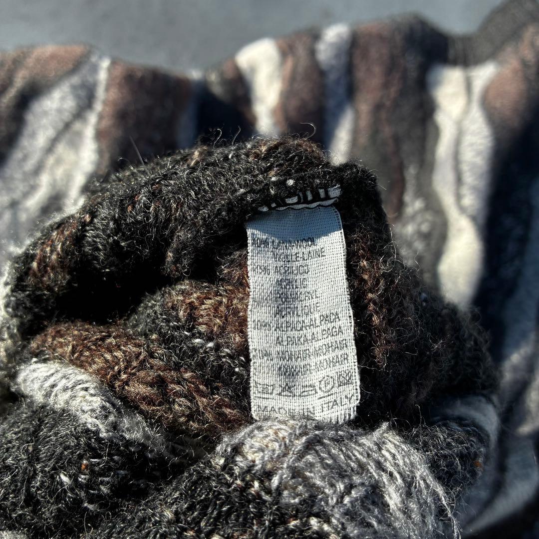 80s~90s VINTAGE イタリア製 立体編みカーディガン COOGI風