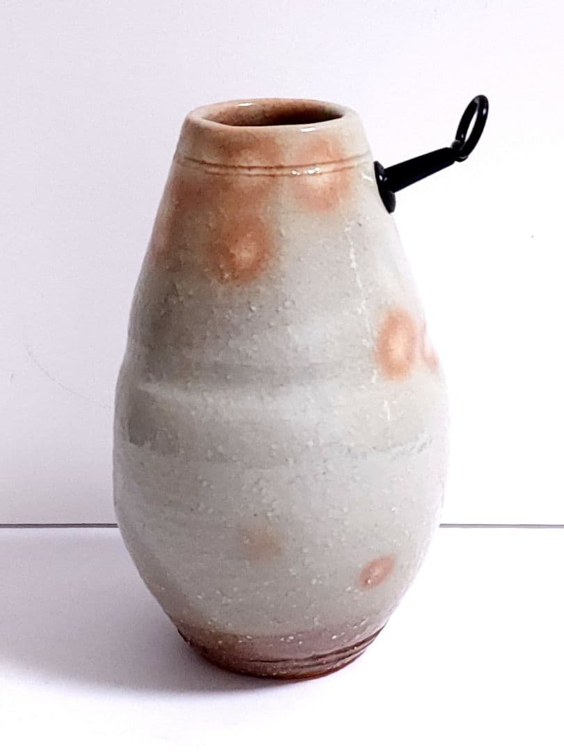 十三代 田原陶兵衛 萩焼 掛花入 共箱 共布 栞 茶道具 花瓶