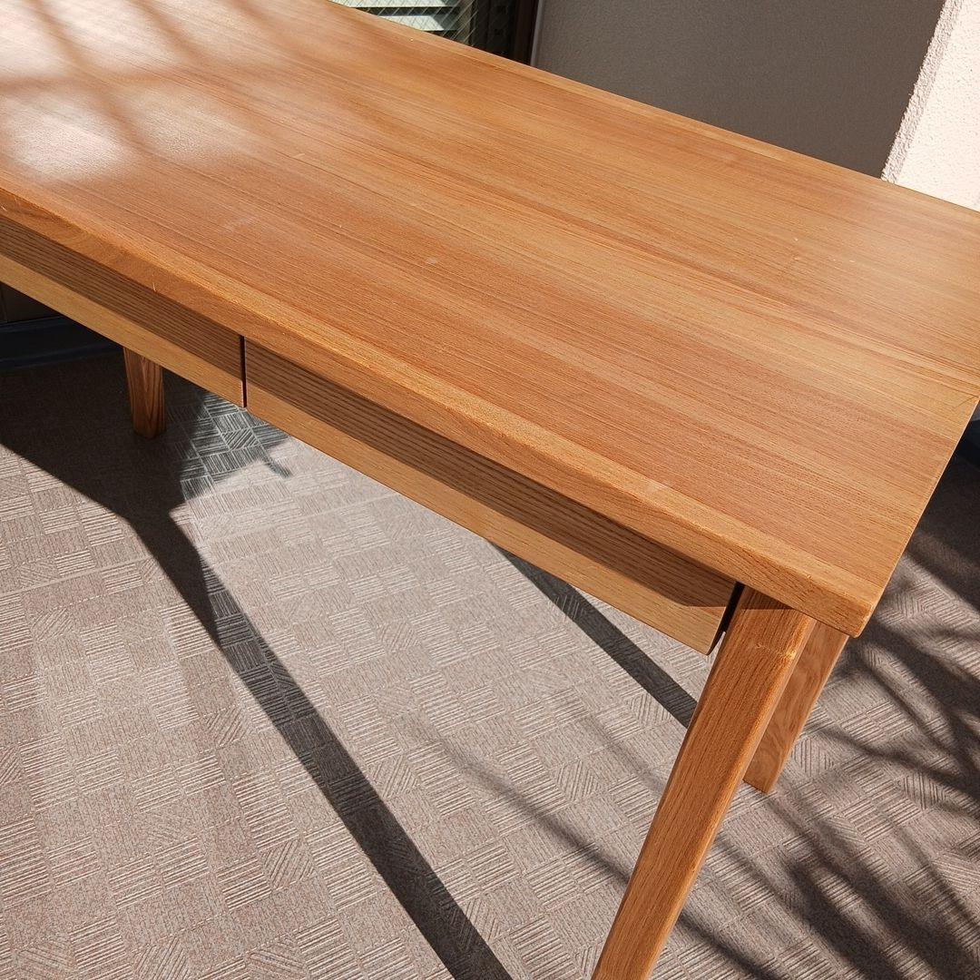 木製デスク 引き出し付き シンプル