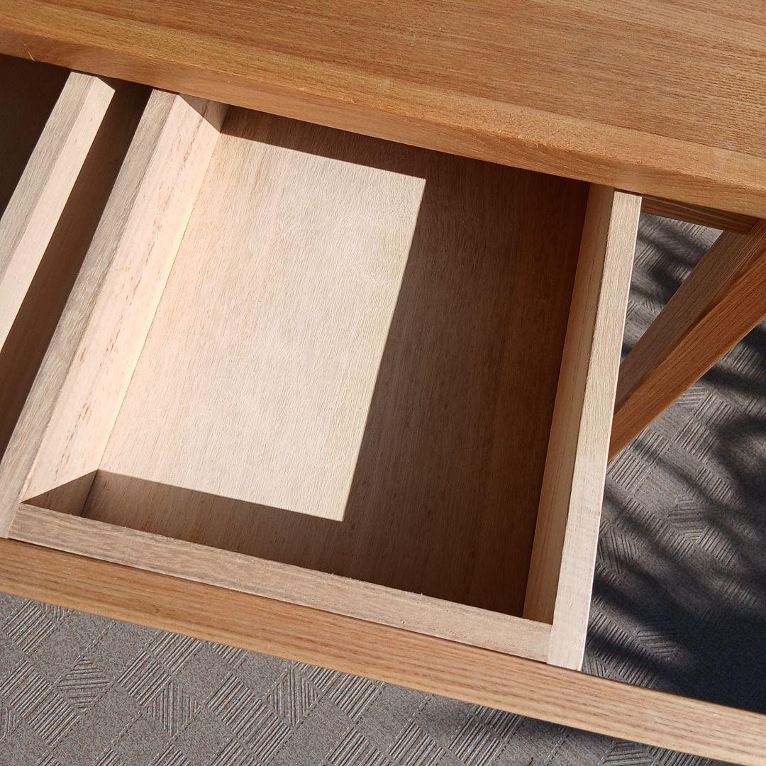 木製デスク 引き出し付き シンプル