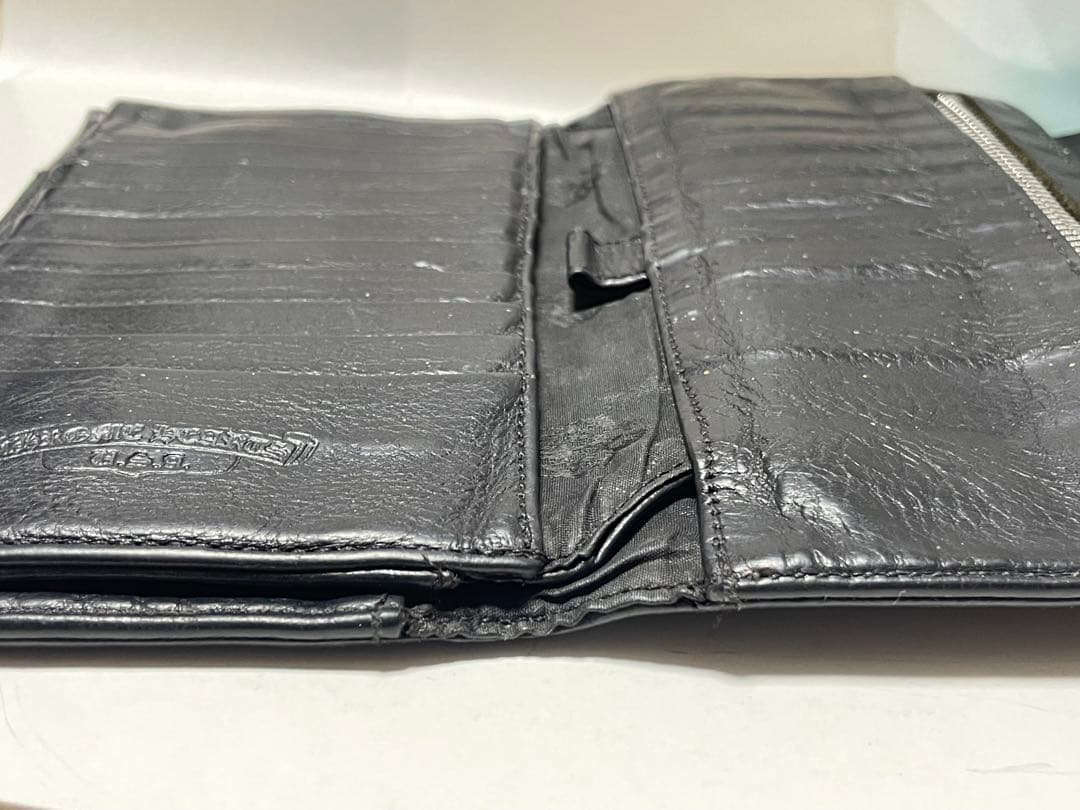 こめCHROME HEARTS クロムハーツウェーブウォレットクロスボタン