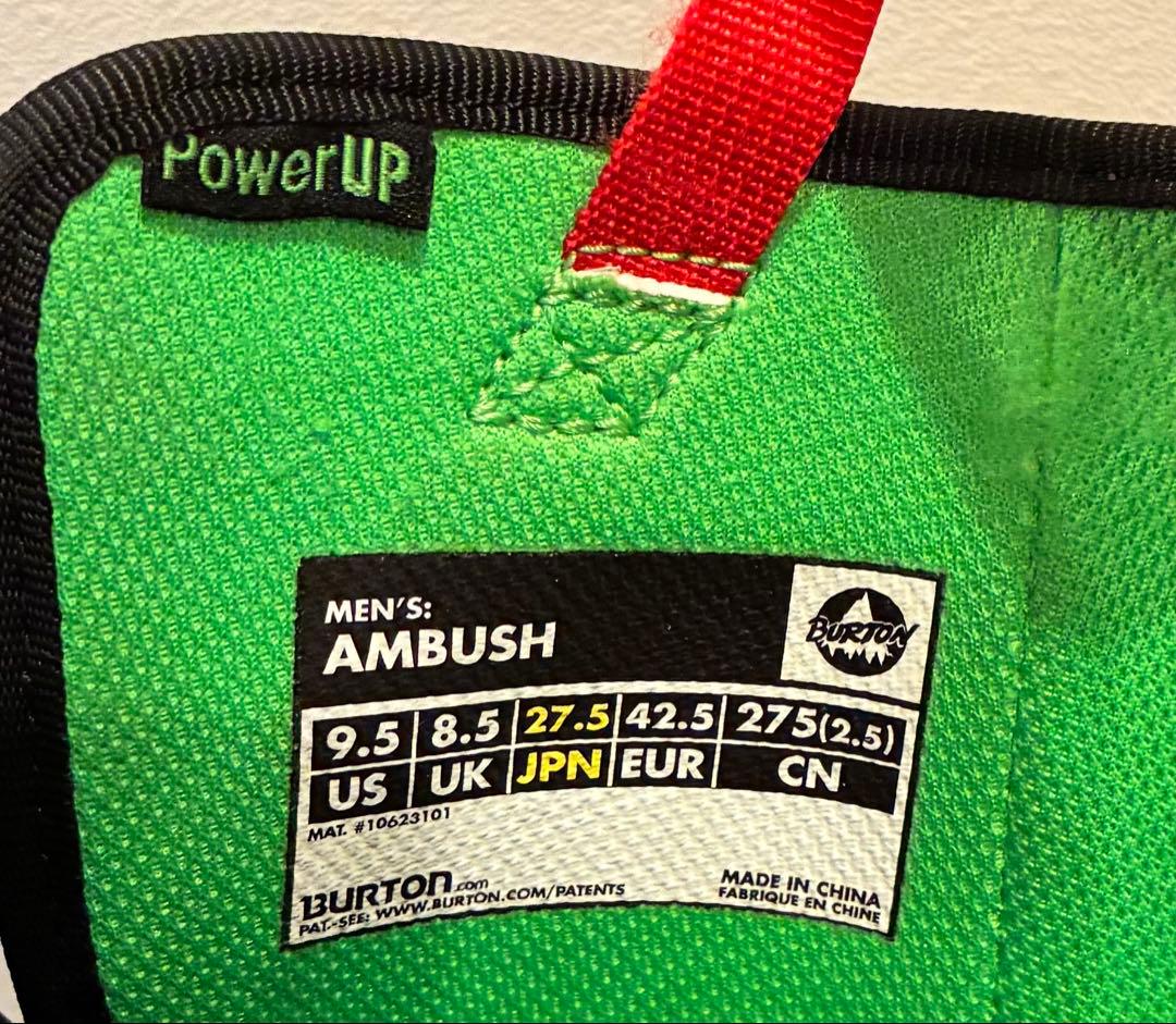 BURTON スノーボードブーツ【MEN’S AMBUSH】　27.5cm