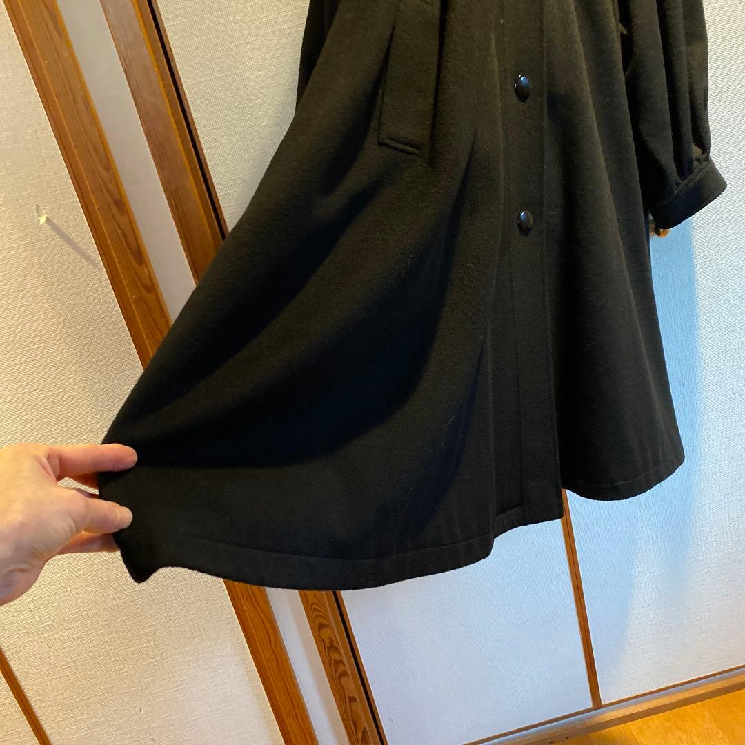 【専用です】イヴ・サンローラン　黒　ビッグ シルエット ウール コート