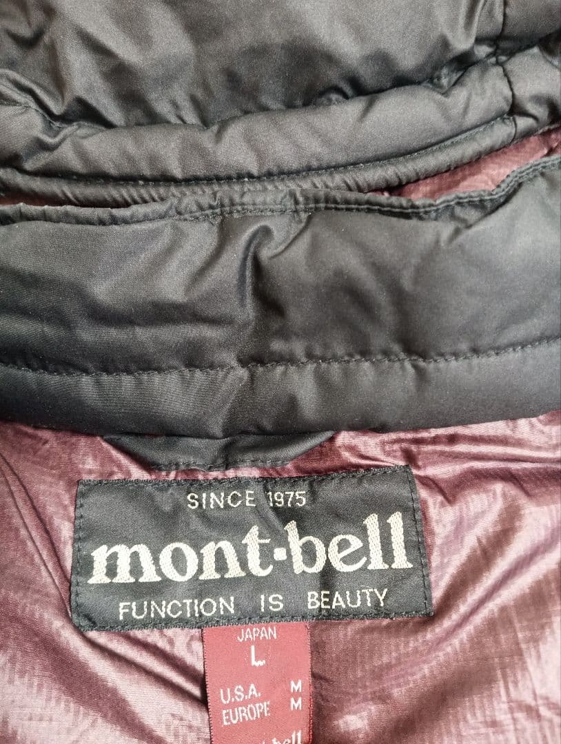 montbell　トラベルダウンロングコート　レディースL　モンベル　黒