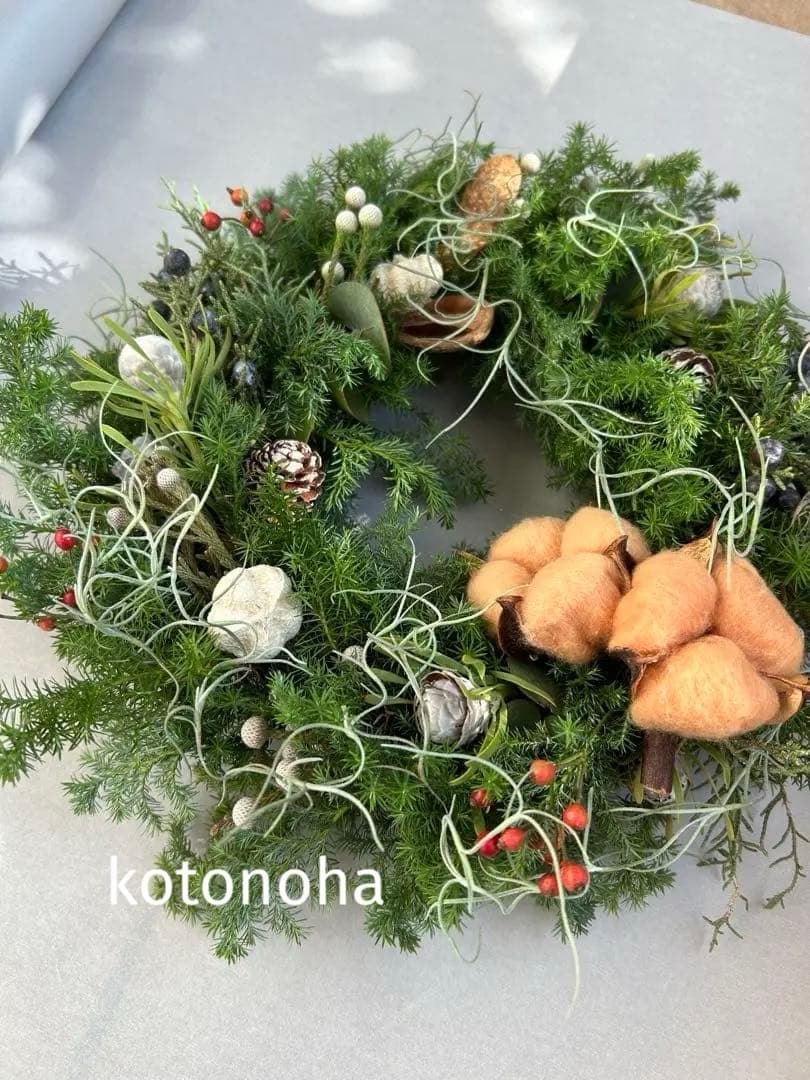 ナチュラルスタイル 28cm ドライフラワーリース