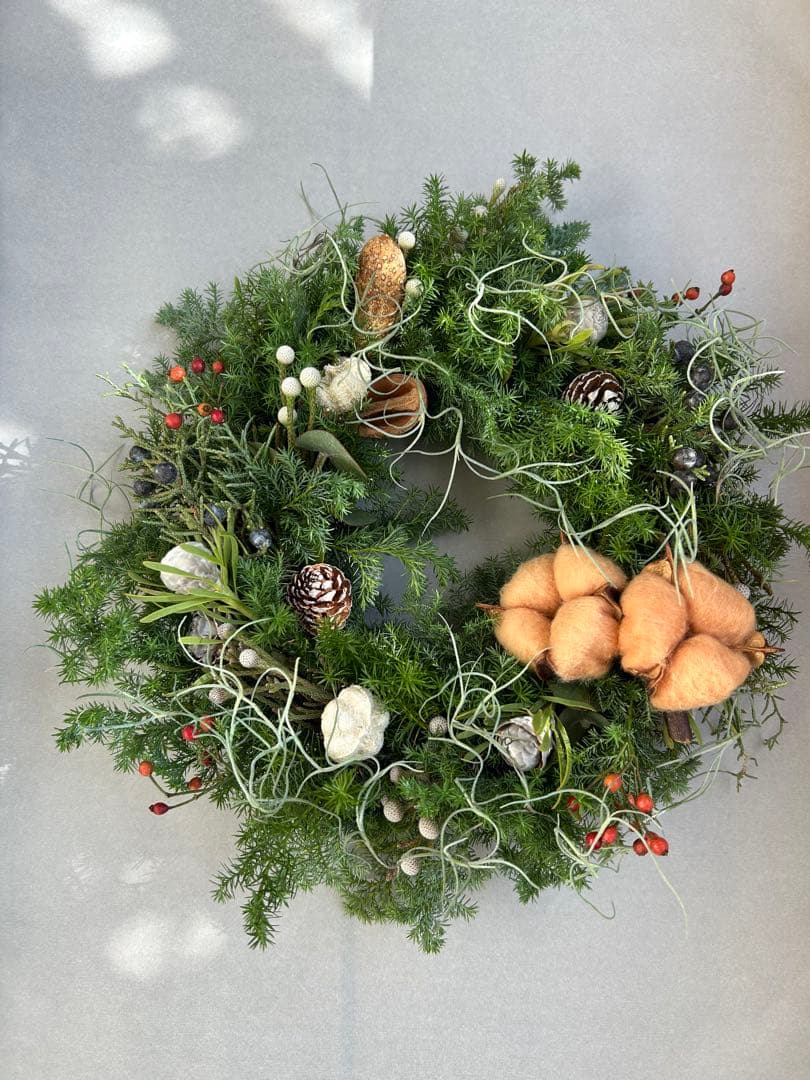 ナチュラルスタイル 28cm ドライフラワーリース