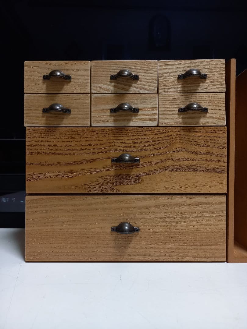 レア　ナチュラル　ウッド　トランスフォーム　フリー　デザイン　小引き出し　セット