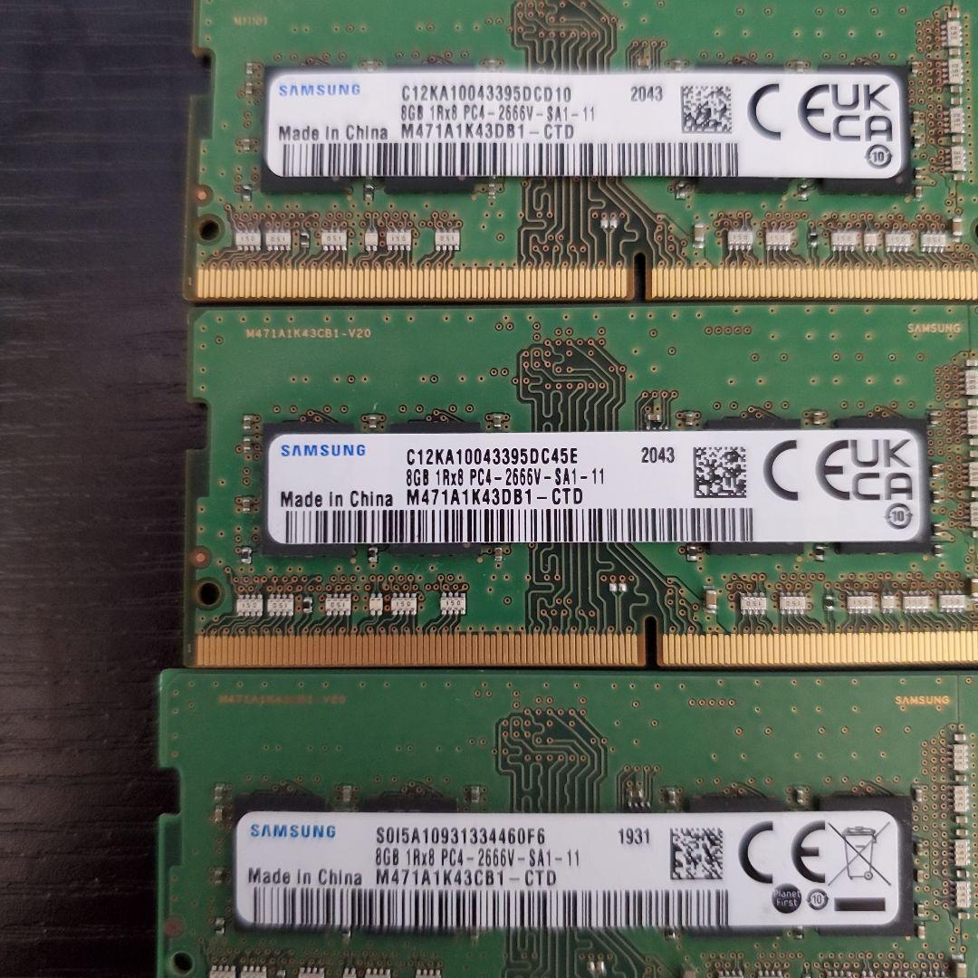 PC4メモリ6個セット　ノートパソコン用