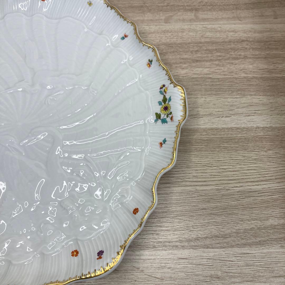 マイセン　スワン　ケーキプレート　29cm