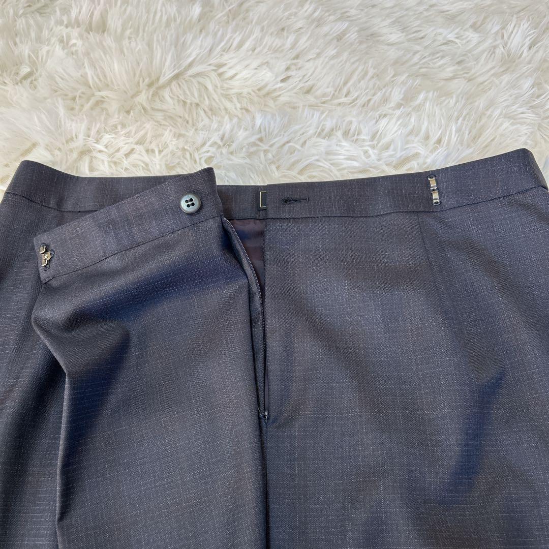 美品 ニューヨーカー チェルッティ 高級 スーツ 3点セット チェック 17