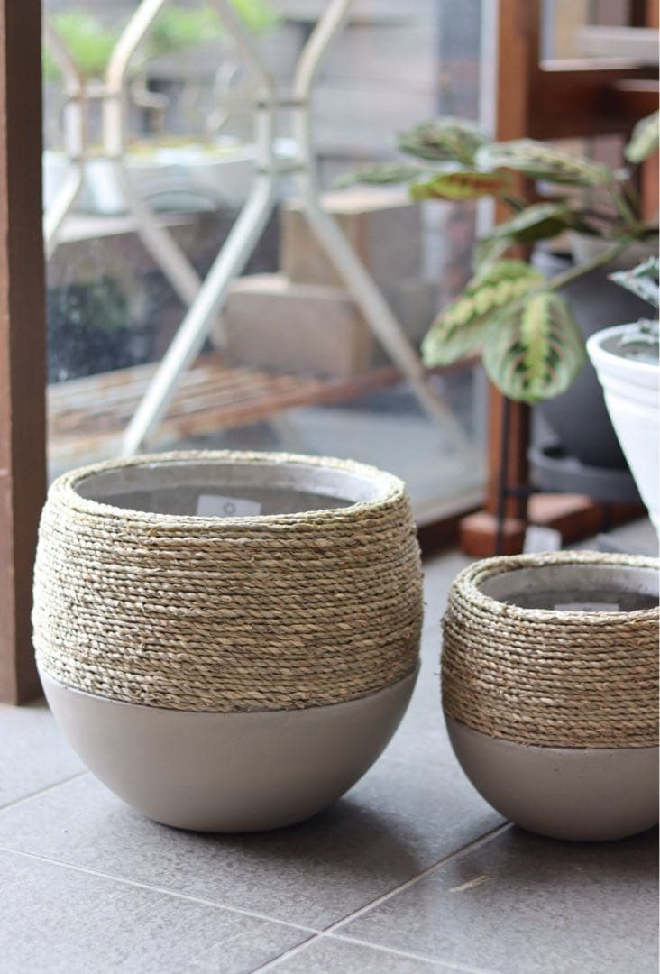 セメントバスケット鉢カバー　Lサイズ