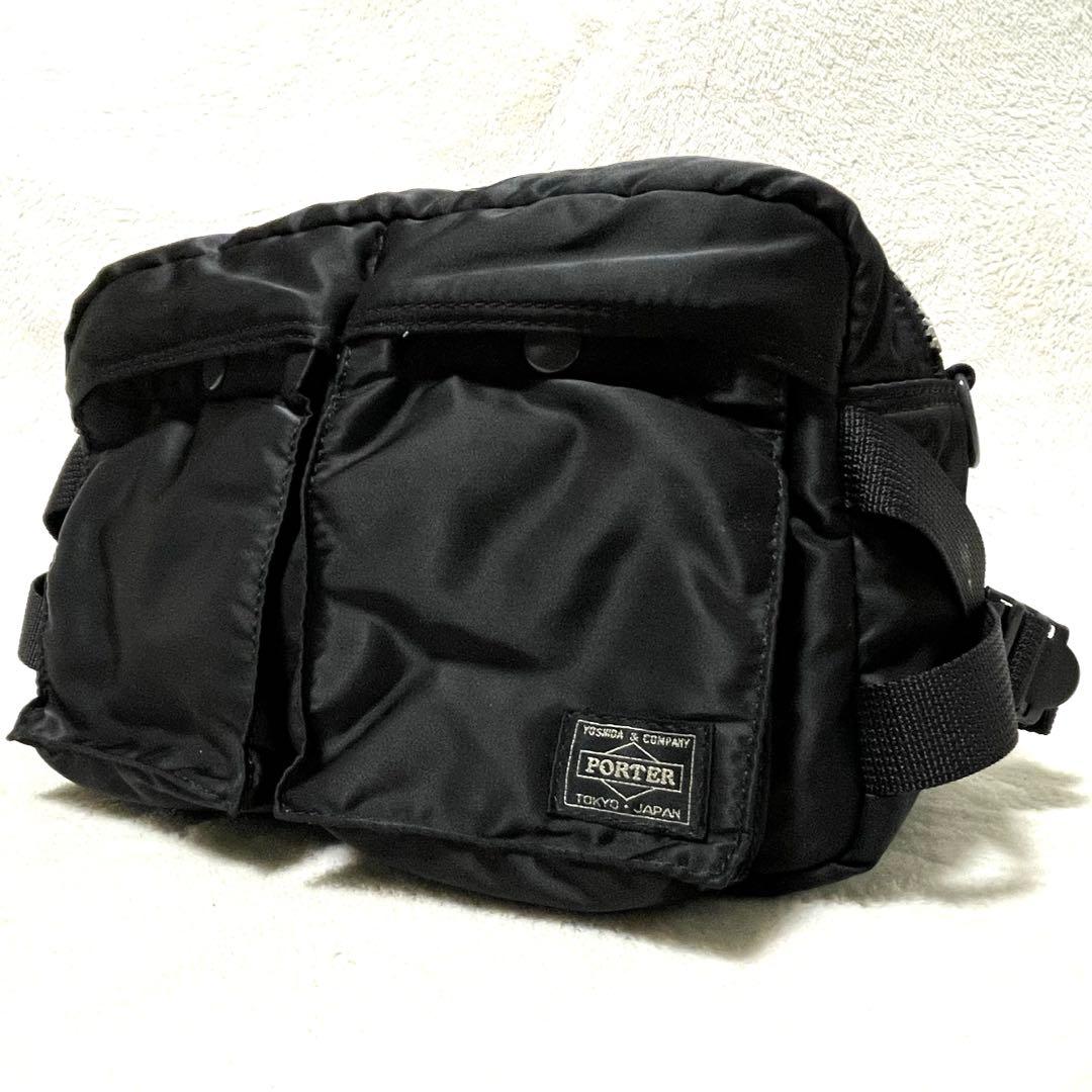【極美品】PORTER タンカー ボディバッグ ウエストバッグ 黒