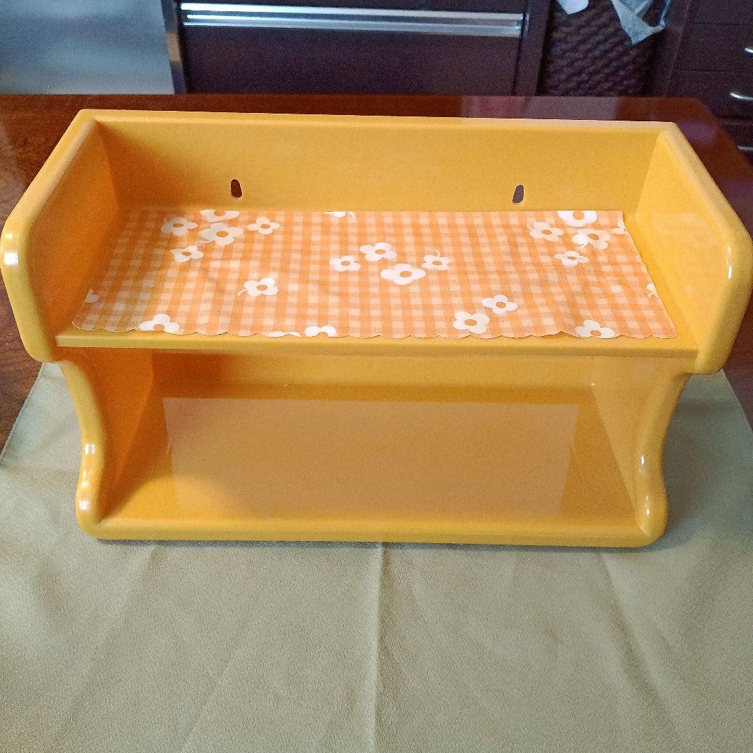 新品未使用昭和レトロ調味料ケース 調味料入れVintage濃い黄色当時物レア