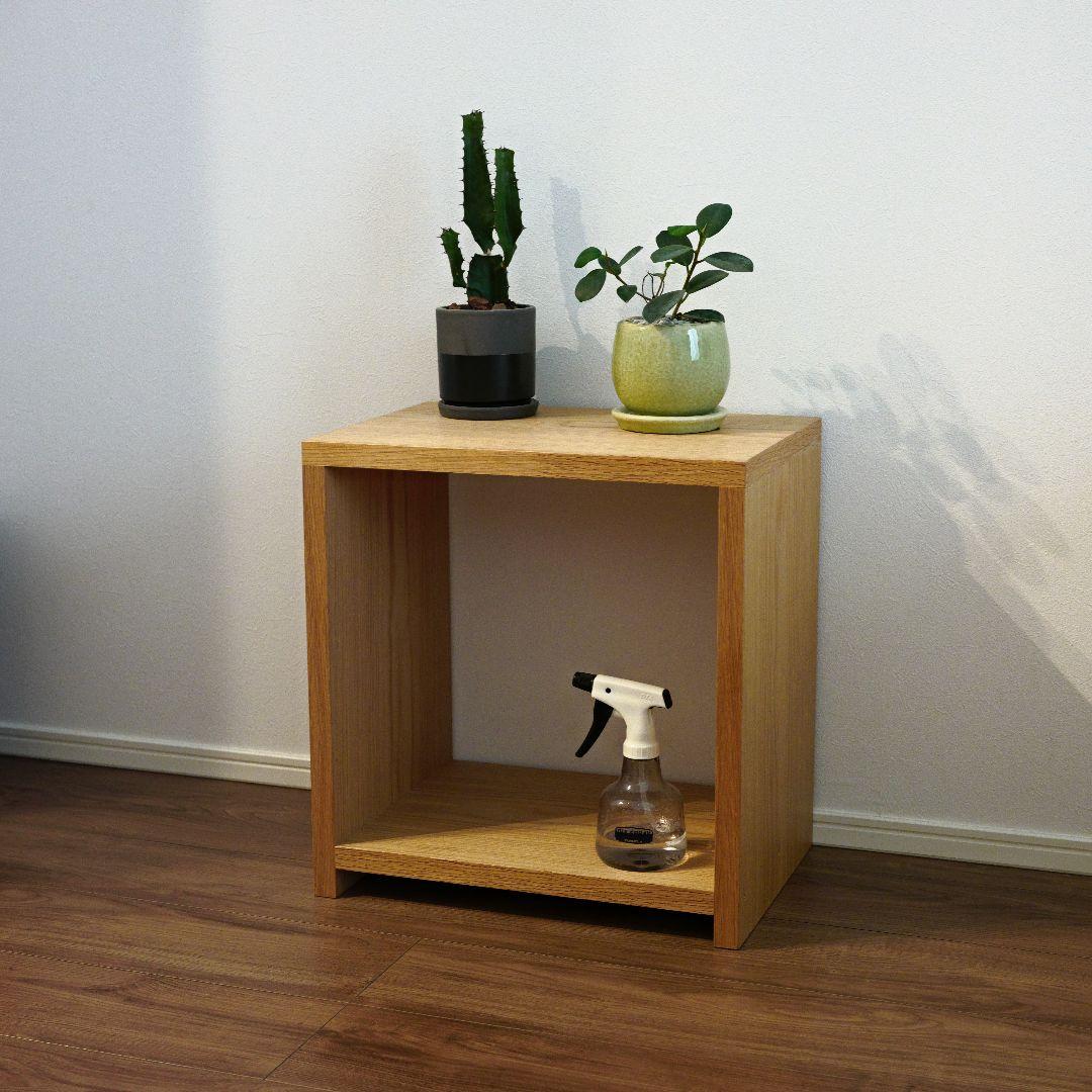 便利なオープンシェルフ　ナラ材突板合板