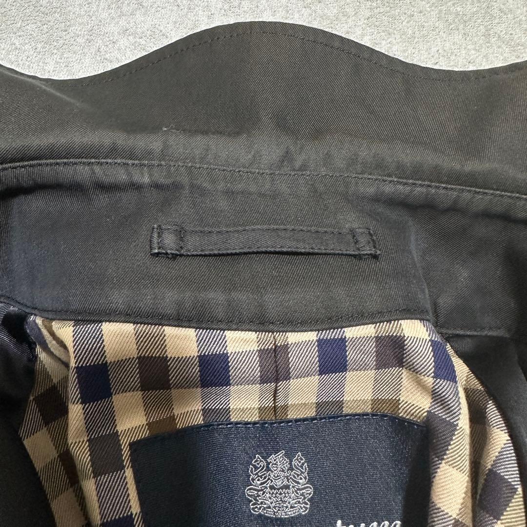 マ*ス様 大きいサイズ✨現行アクアスキュータム　トレンチコート　ブラック　New