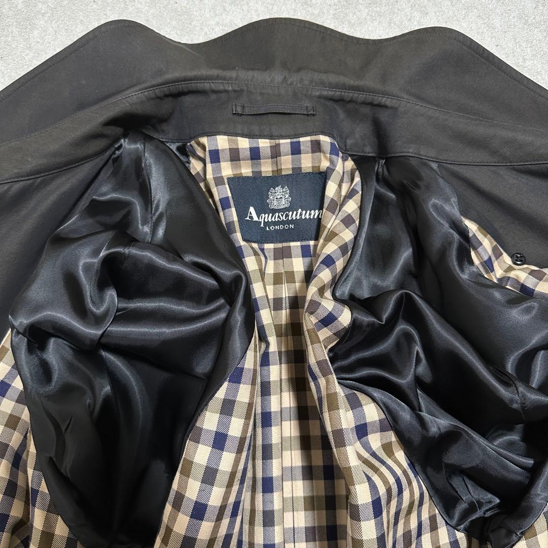 マ*ス様 大きいサイズ✨現行アクアスキュータム　トレンチコート　ブラック　New