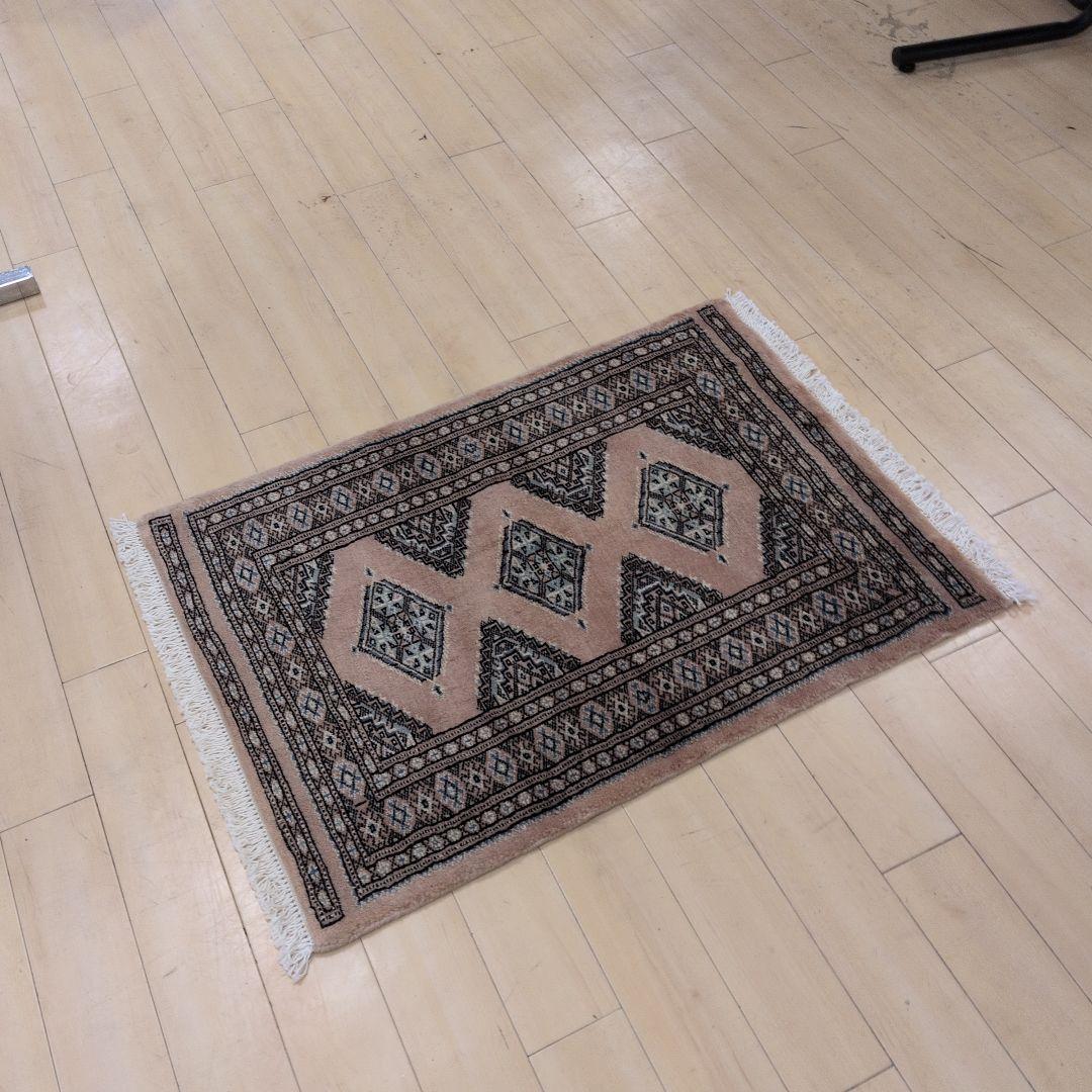 64X89cmパキスタン手織りマット(293)ギャッベ・ペルシャ・じゅうたん