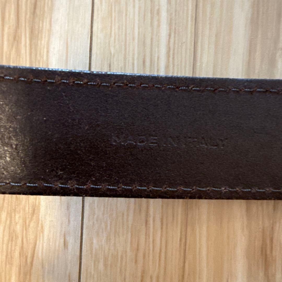 ディオール スタッズ レザーベルト 85 ダークブラウン