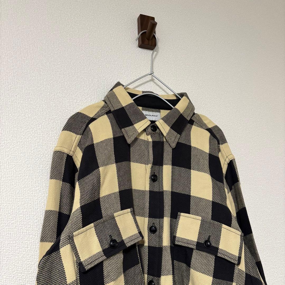 WOOLRICH バッファローチェックシャツ アイボリー ブラック
