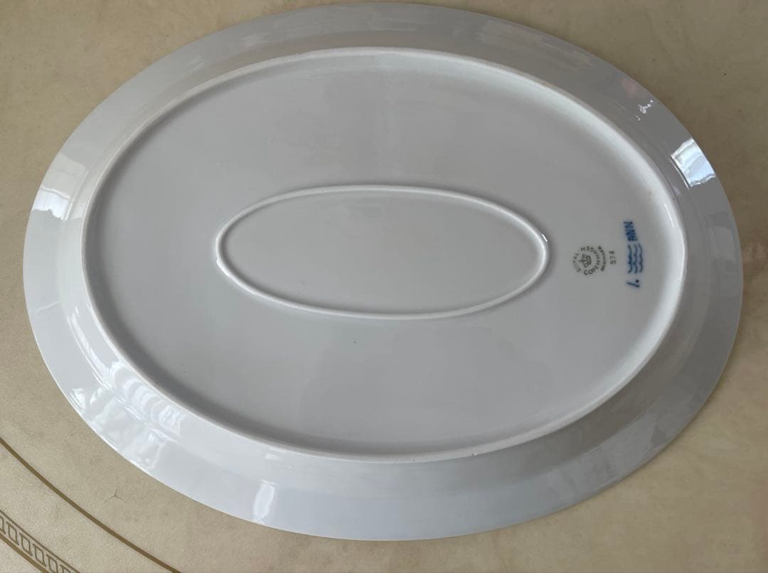 ロイヤルコペンハーゲン ブルーフルーテッド ハーフレース オーバルディッシュ