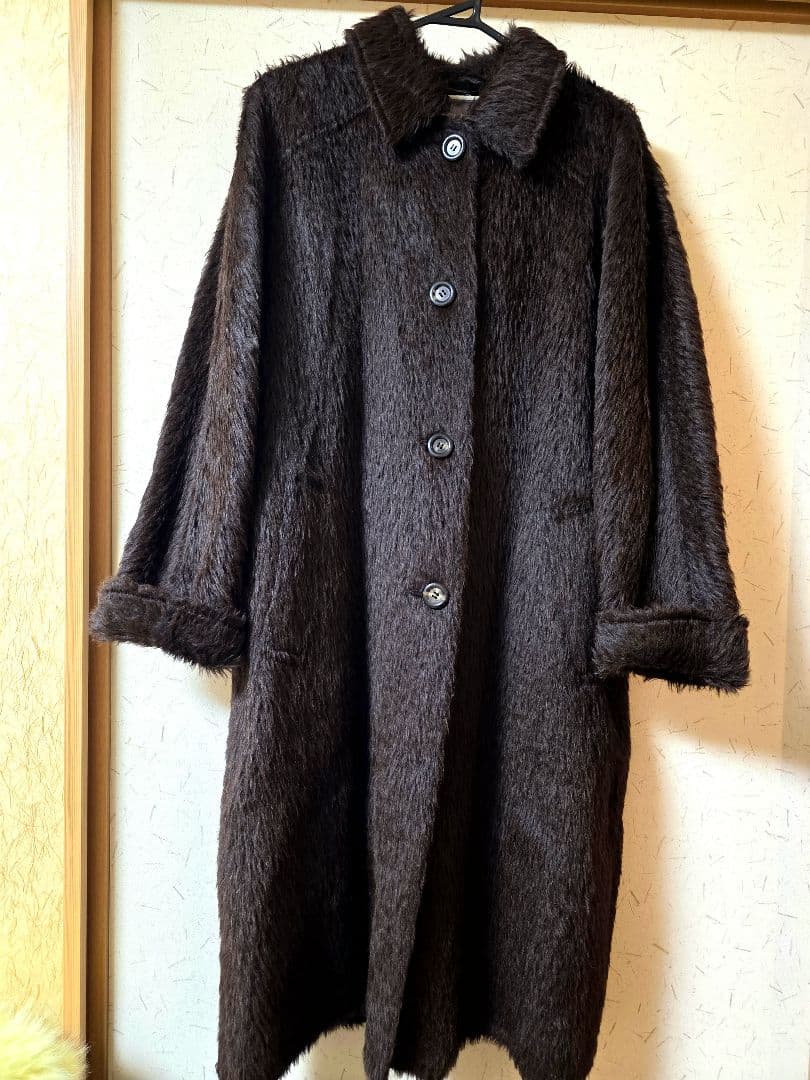 【期間限定値下げ】AGNONA ブラウンファーコート ロングコート アルパカ