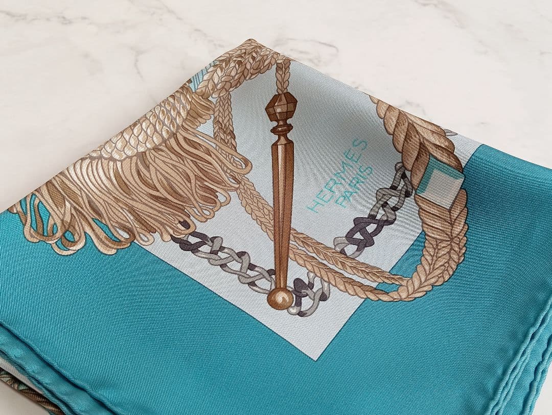 【未使用】HERMÈS カレ90 Le Timbalier ティンパニ