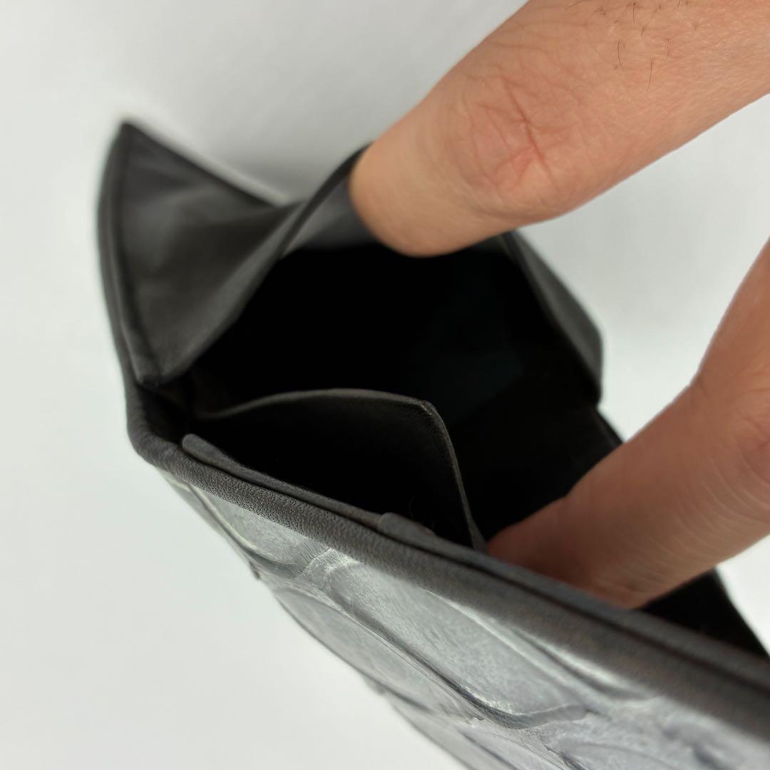 美品】センザンコウ　二つ折り財布　小銭入れ付き　グレー系