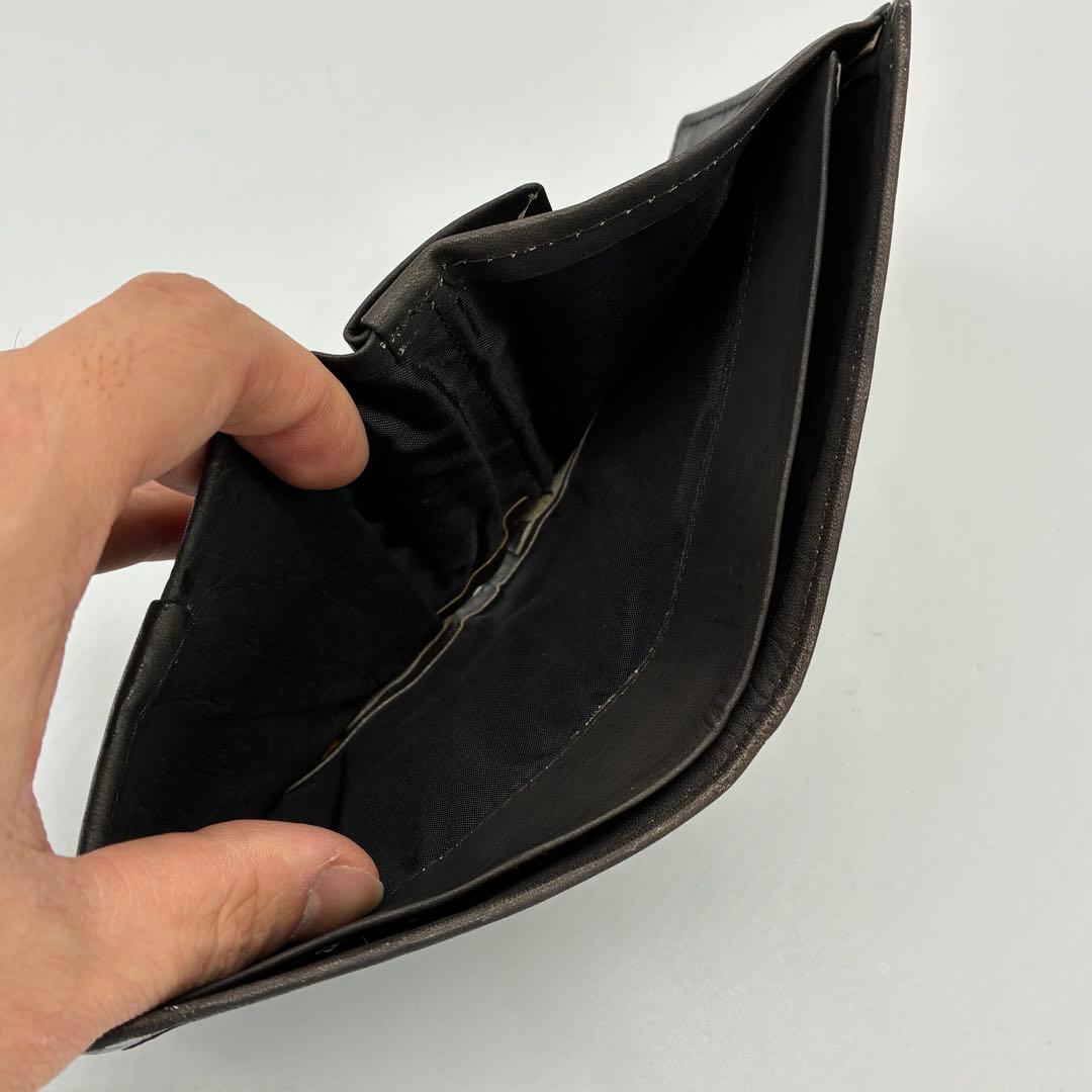 美品】センザンコウ　二つ折り財布　小銭入れ付き　グレー系