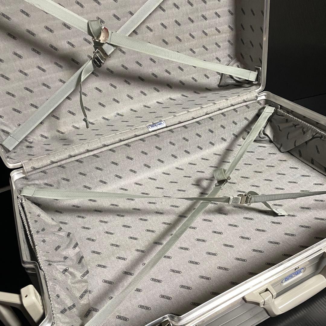 【超希少】リモワ プルタブ 青ロゴ 70L トパーズ アルミ キャリー 2輪