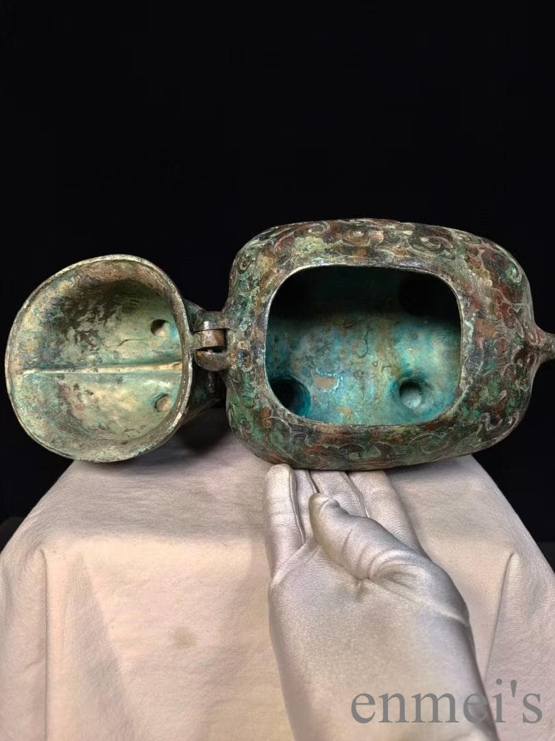 中国古美術 青銅器 神獣炉 香炉 鍍金 銅製 彫刻 仏教美術 唐物 供物器 古玩