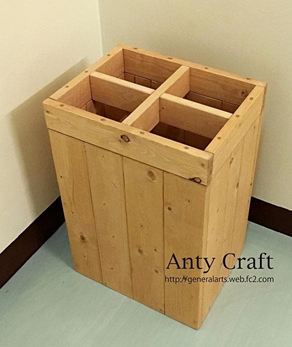 【サイズオーダー可】【引取可能】無垢材　アンティーク風傘立て LO/LO 完成品