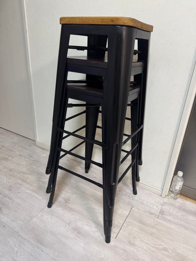 お洒落なバーチェアハーチェア　カウンターチェア 高さ75cm 脚3セット
