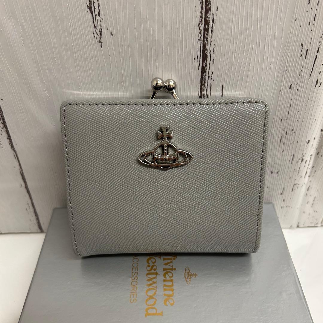 【ショッパー付き】Vivienne Westwood　二つ折り財布　グレー