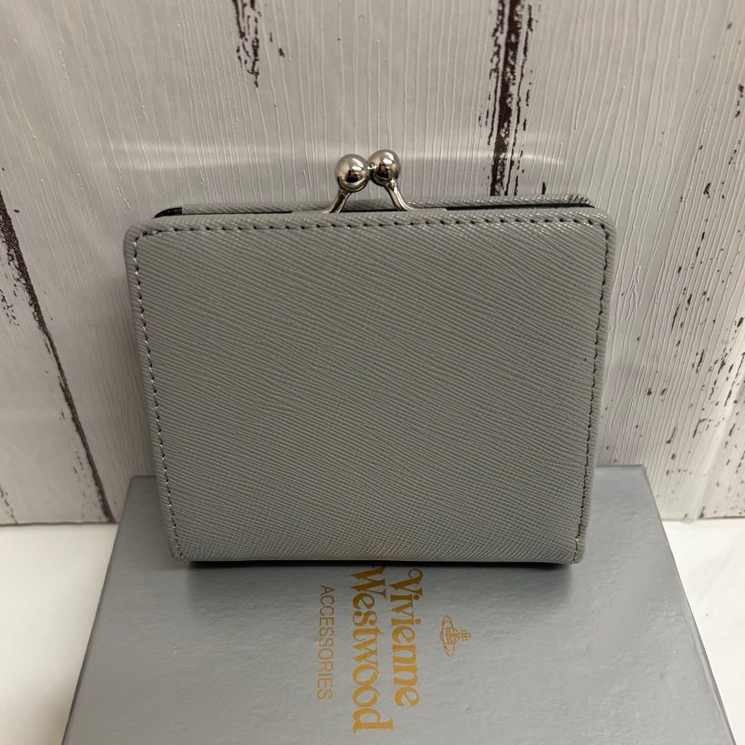 【ショッパー付き】Vivienne Westwood　二つ折り財布　グレー