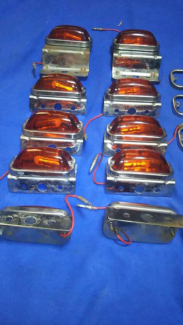 ステー付き LED角マーカーランプかまぼこマーカーランプ レトロデコトラ 軽トラ