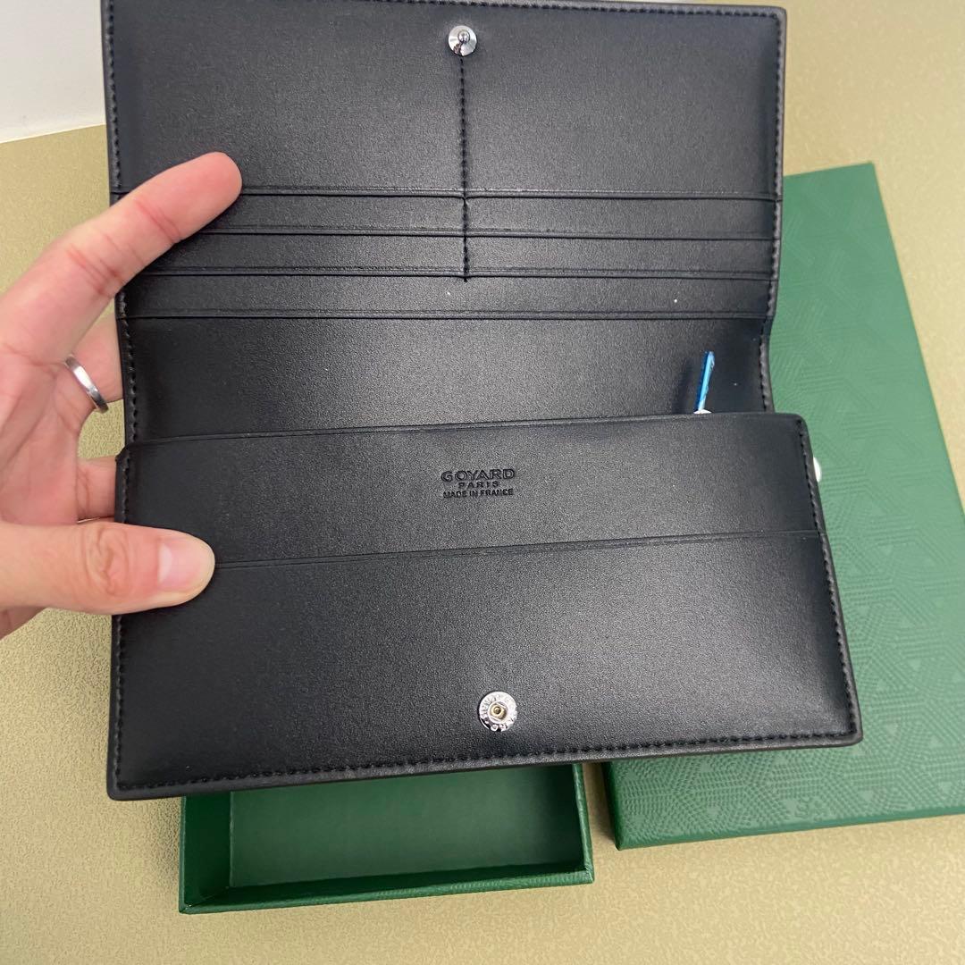 美品✨送料込み Goyard 長財布　ブラウンレザーカードポケット付きウォレット