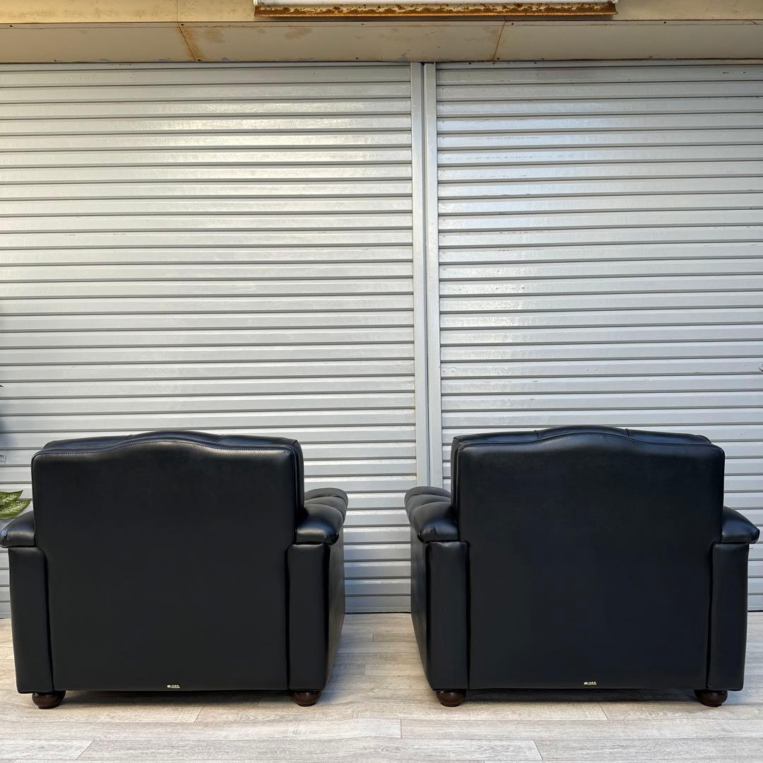 オールドカリモクFURNITURE 1人掛け　ソファ　シングルソファ　2脚