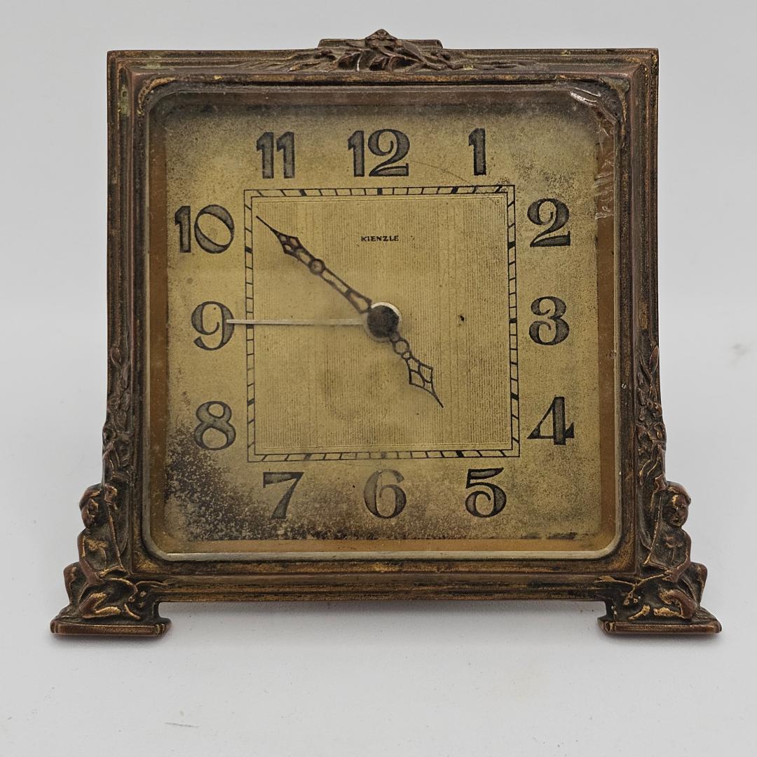 希少 KIENZLE キンツレ 置時計 卓上 手巻き アールデコ 稼働品