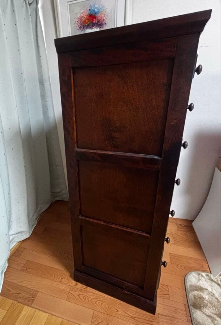 北海道民芸家具 整理タンス 7段9杯 ハイチェスト 整理箪笥 引き出し