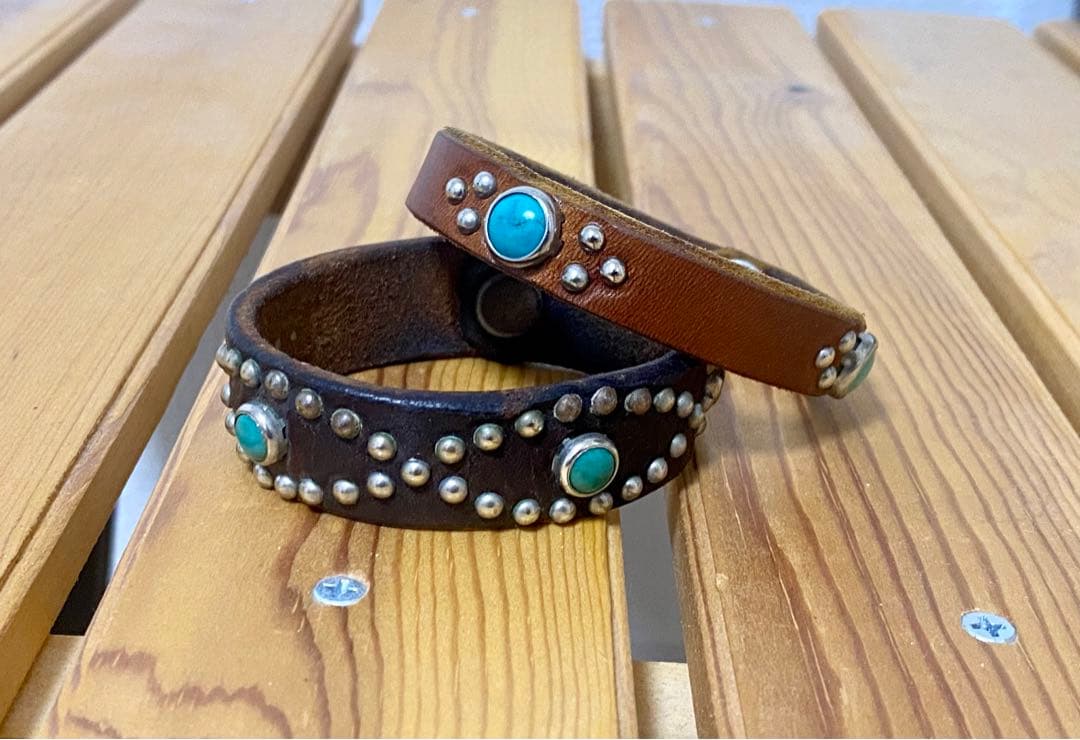 HTC ブレスレット　ターコイズ　2点セット　バングル