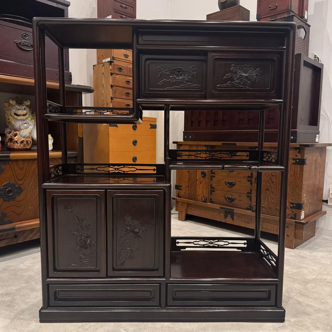 茶棚 茶箪笥 唐木家具 和風ヴィンテージ