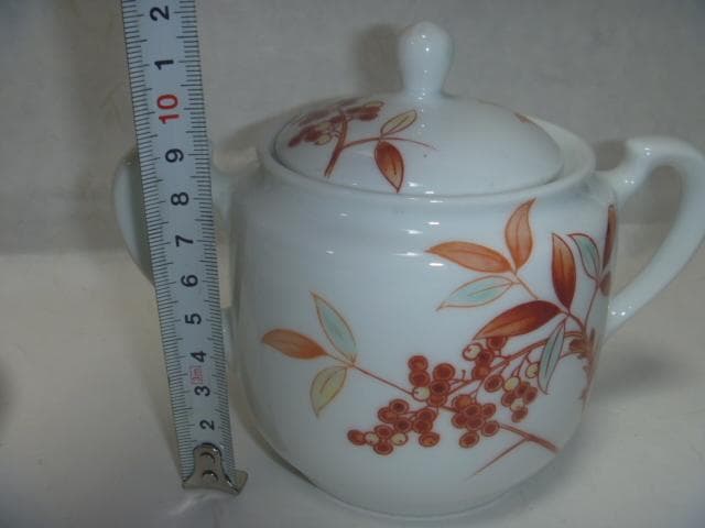 南天　ヴィンテージ　日本陶器会社　ノリタケ　白磁南天　クリーマー　シュガーポット