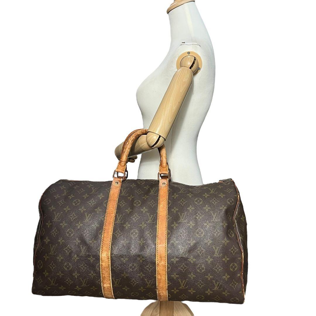 【鑑定済】キーポル50　ルイヴィトン　モノグラム　ボストンバッグ　旅行用バッグ
