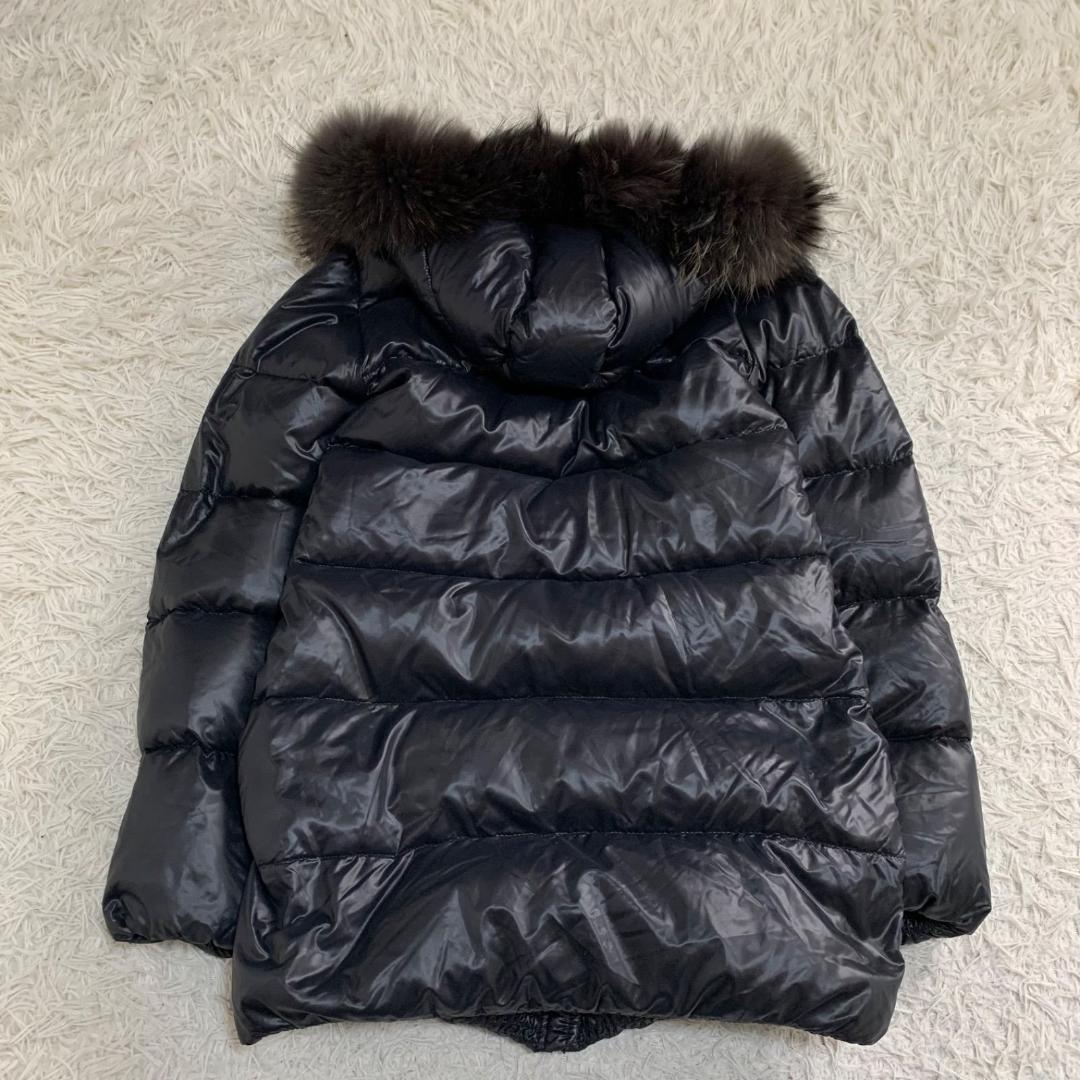 17201✨デュベティカ 40 ラクーンファー ロングダウンコート ブラック系