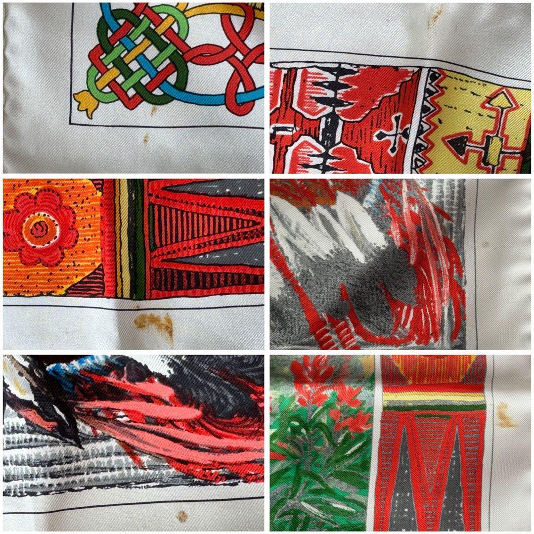 【正規品】HERMES エルメス スカーフ カレ90 シャイアン族 シルク 大判