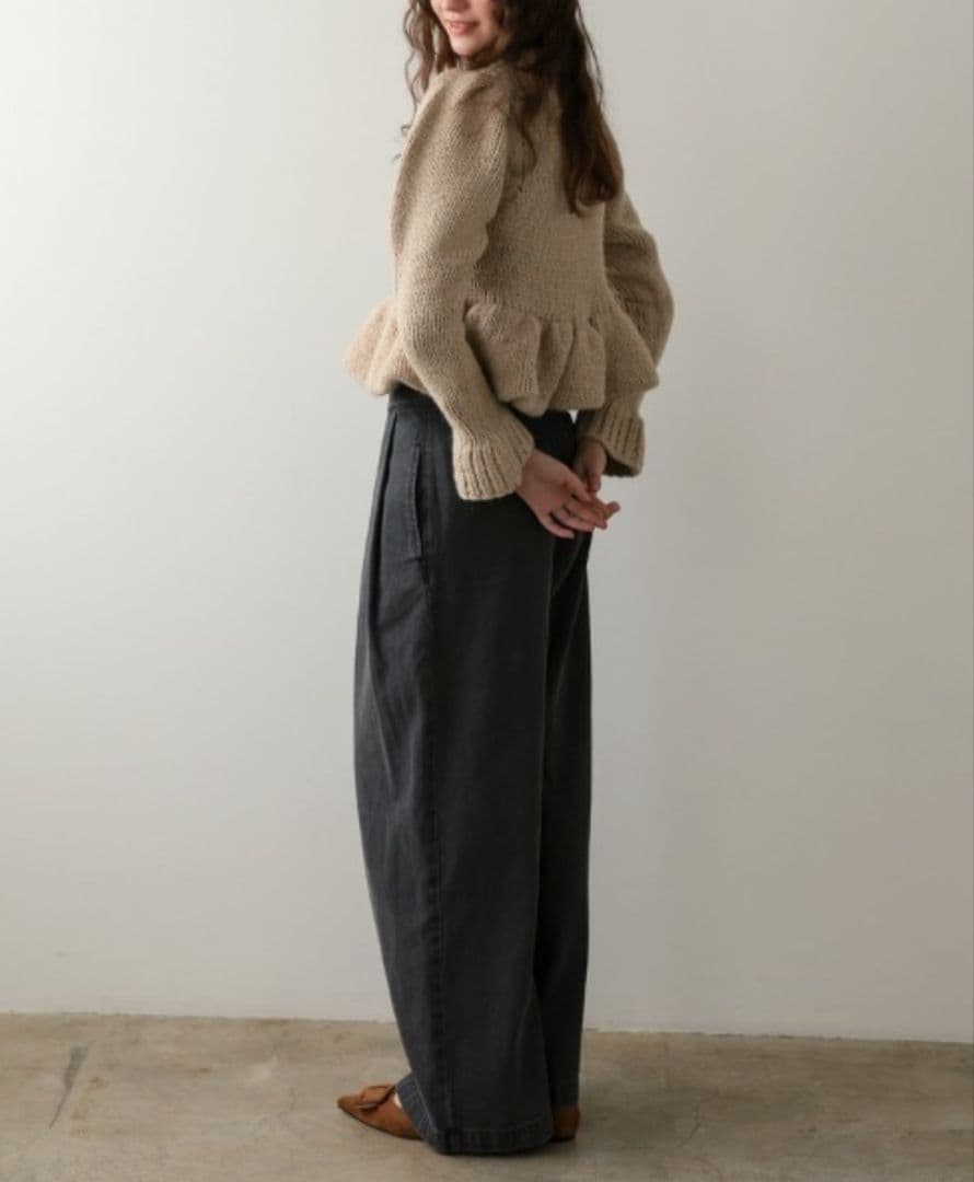 【Donoban】ハンドメイドパフニット　ベージュ