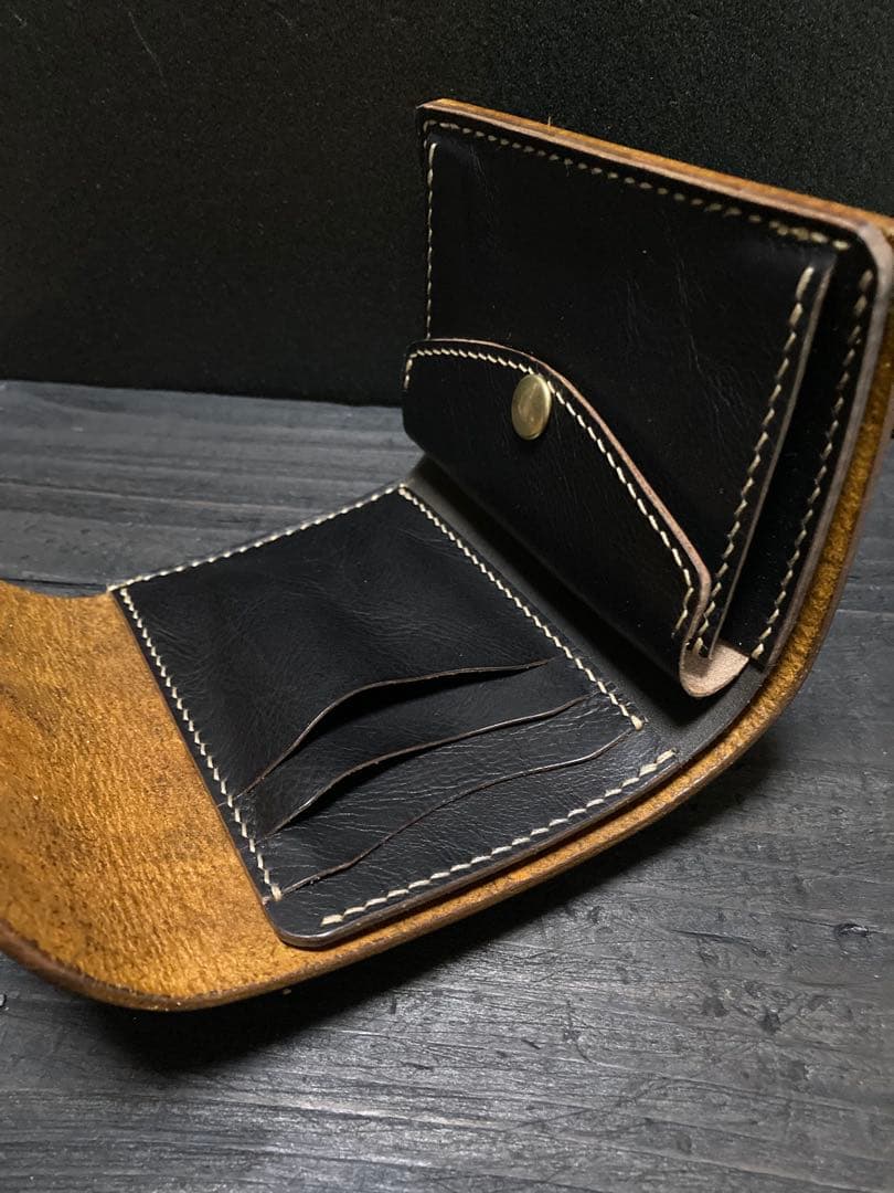 茶芯　三つ折りウォレット