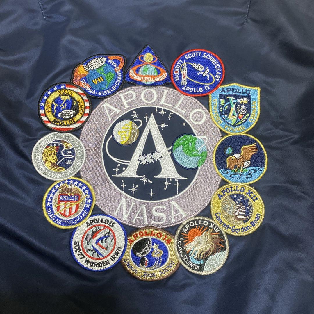 ALPHA MA-1 NASA フライトジャケット リバーシブル ネイビー L