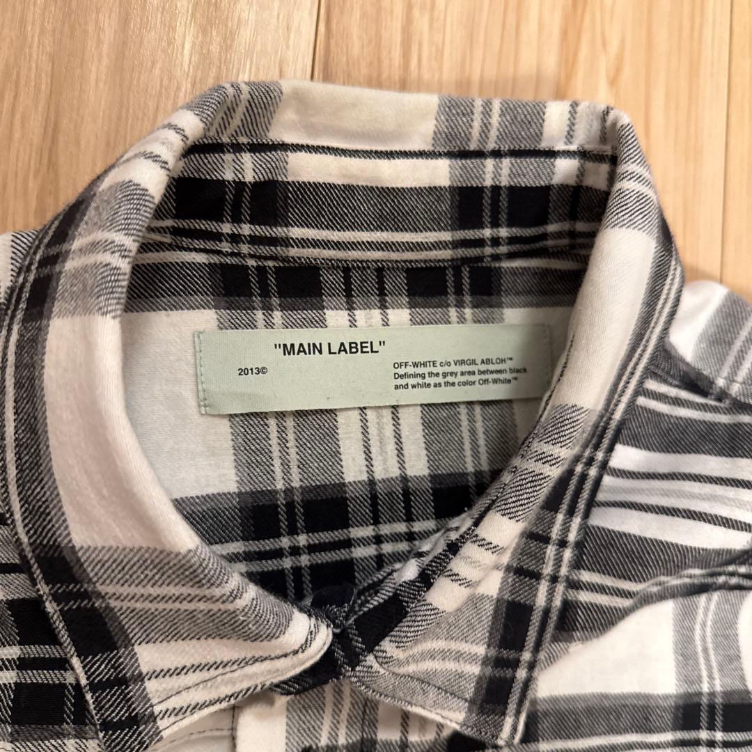 オフホワイト OFF WHITE チェックシャツ オーバーサイズ