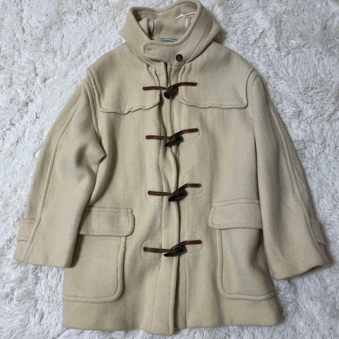 希少 グローバーオール ヘリンボーン　ダッフルコート L 白　美品